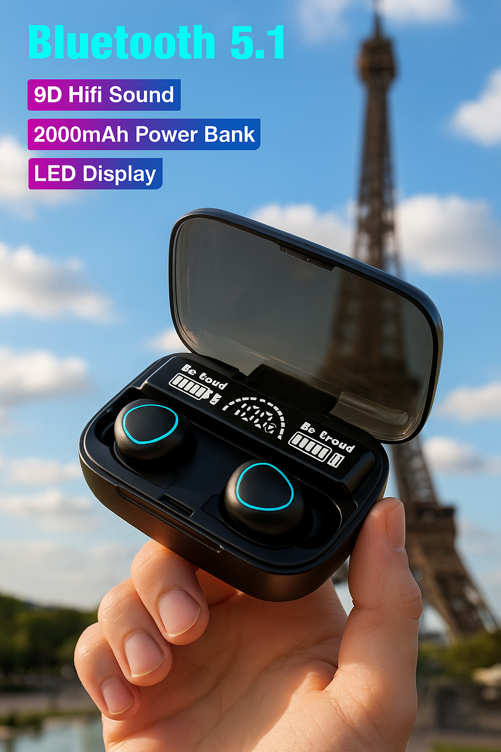 2 in 1 M10 Wireless Earbuds & Power bank