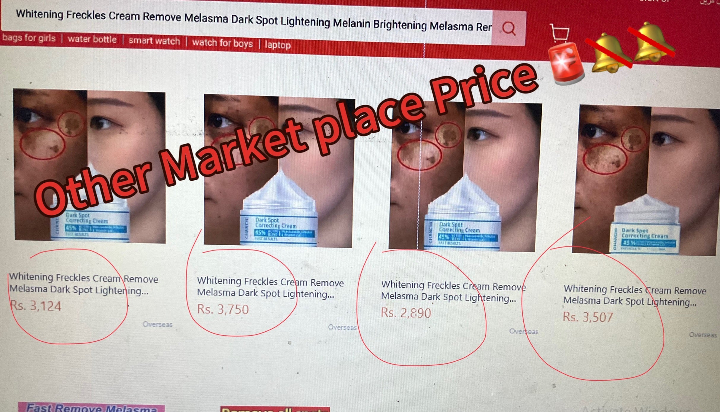Dark spot correcting cream